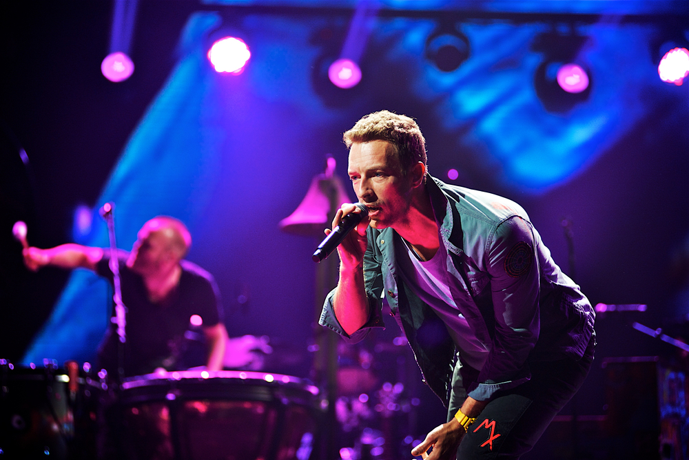 Chris Martin von Coldplay live