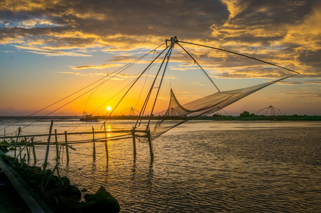 Indien – Periyar, Chinese Fishing Nets